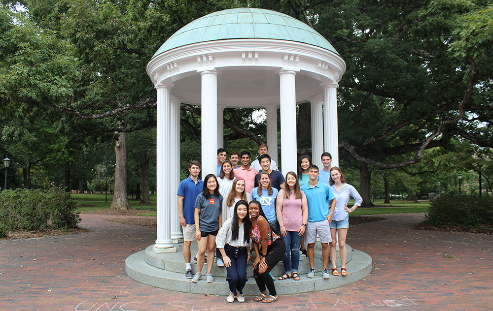 Heelraisers 2018-2019 Members in front of the Old Well