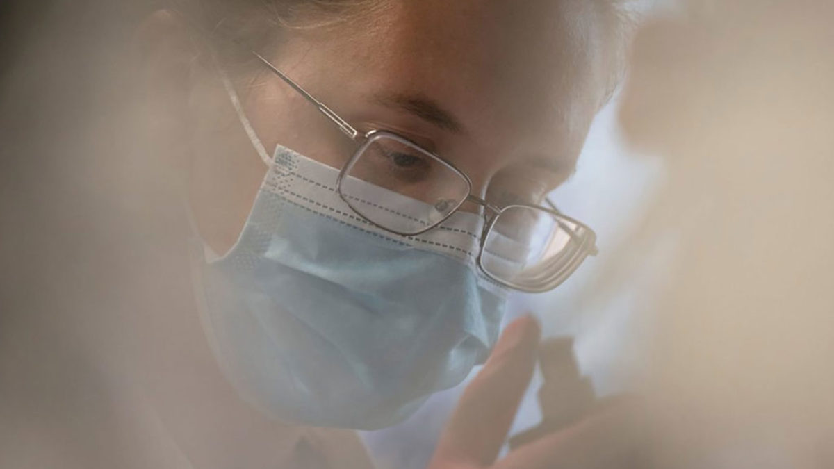 Ashley Morrison prepares RNA for sequencing at the Lineberger Comprehensive Cancer Center on Sept. 23, 2020.